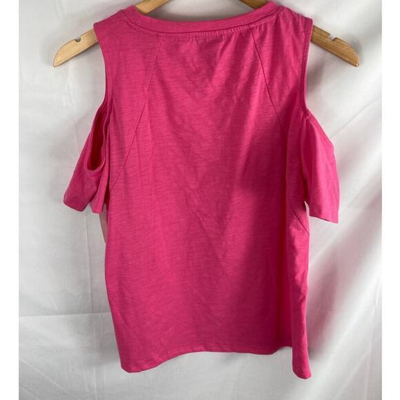 NWT Vince camuto cold shoulder tshirt pink S - Picture 6 of 6